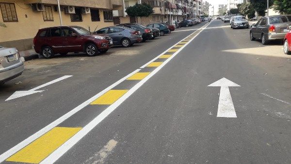 بورسعيد تواصل أعمال التخطيط المروري لشارع الجامعة بمدينة بورفؤاد