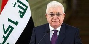 الرئيس العراقي يؤكد دعم بلاده الكامل لحقوق الشعب الفلسطيني في إقامة دولته المستقلة