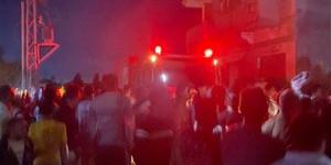 حريق هائل في مستودع أنابيب بالإسكندرية