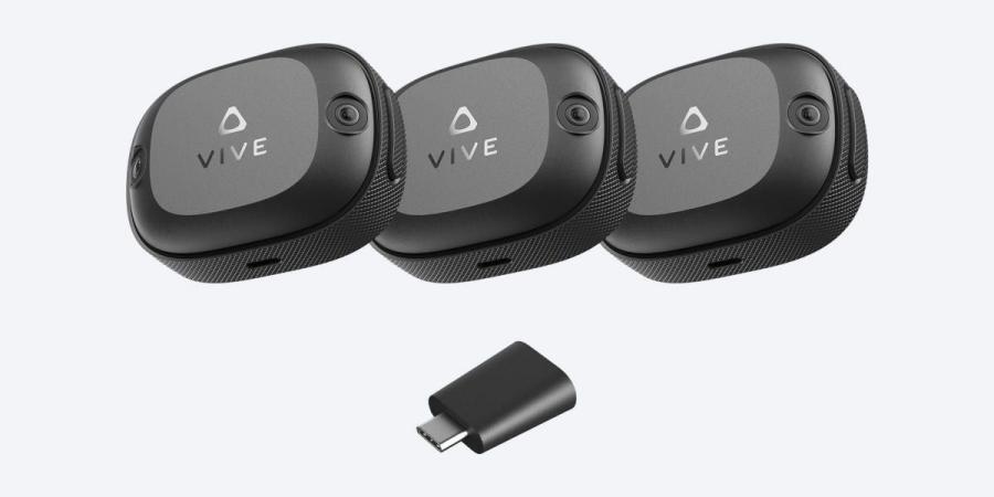 أجهزة
Vive
Ultimate
Trackers
من
HTC
تحتوي
على
كاميرات
لتحسين
تتبع
الجسم
بالكامل