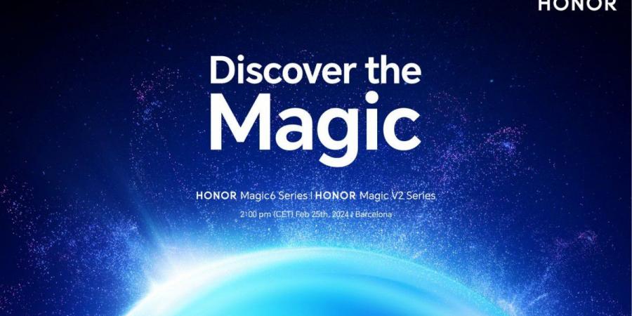Honor
تؤكد
خططها
لإطلاق
سلسلة
Magic
6
وMagic
V2
RSR
في
فعاليات
MWC
القادمة