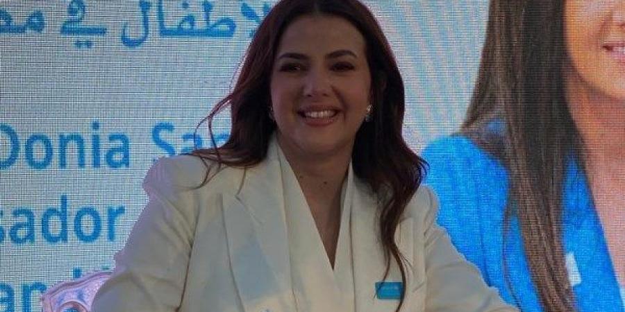 ظهور خاص لإبنة دنيا سمير غانم في احتفالية تعيينها سفيرة للنوايا الحسنة لليونيسف