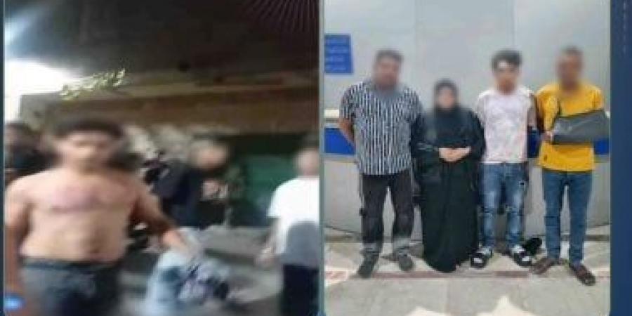 ضبط المتهمين بالتشاجر في البساتين بسبب اللهو أمام عقار ..فيديو