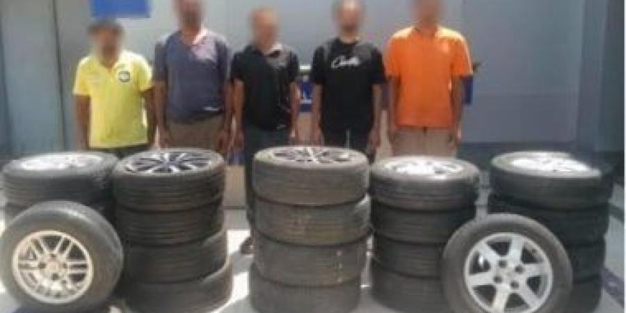 ضبط عصابة تسرق إطارات السيارات في القاهرة