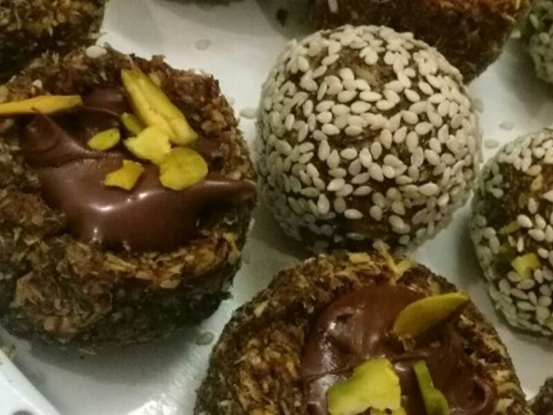 كرات الشوفان بالنوتيلا لتحضير تحلية سريعة بطعم شوكولاتة غني
