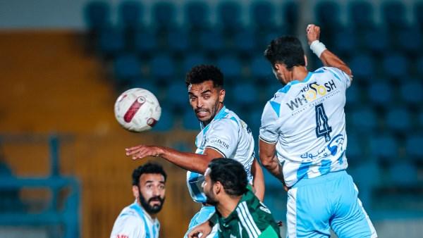 بيراميدز يفتتح التسجيل ضد المصري خلال الشوط الأول في مباراة الدوري