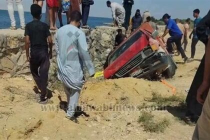 مصرع سيدتين وإصابة خمسة آخرين في حادث مروع لسيارة ربع نقل على الطريق السياحي في الفيوم