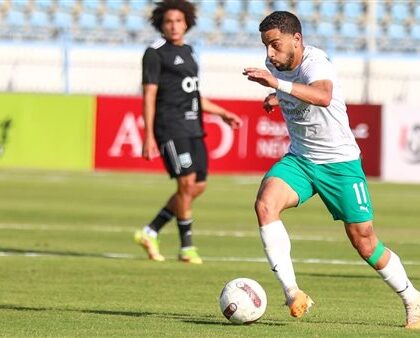 الشوط الأول ينتهي بالتعادل السلبي بين المصري والاتحاد السكندري في الدوري