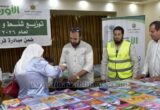 توزيع 500 شنطة ومستلزمات مدرسية على الطلاب الأولى بالرعاية بحضور وكيلة التضامن في الفيوم