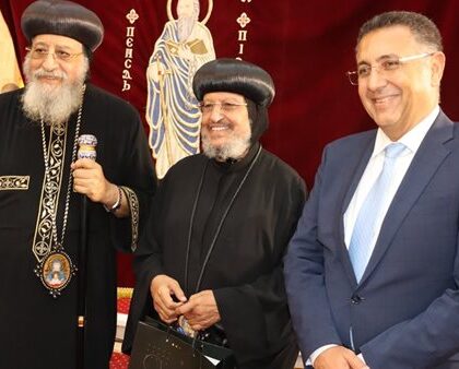 محافظ القليوبية يرحب بالبابا تواضروس في زيارته لكنيسة مار بولس الرسول بالعبور
