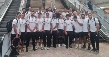 منتخب اليد بطل ألعاب البحر المتوسط يستقبل بأكاليل الزهور احتفالاً بالذهب