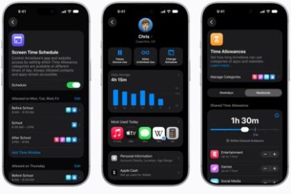 لحماية الأبناء.. أبل تطلق حزمة ميزات الأمان الأسري عبر هواتف iPhone عالميًا