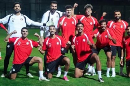 منتخب مصر يختتم تدريباته استعدادًا لأنجولا وصلاح يُسجل أهدافًا بارزة