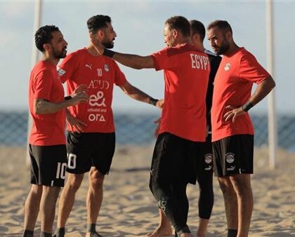 منتخب الكرة الشاطئية يبدأ التدريب صباحًا تحضيرًا لمباراة أنجولا