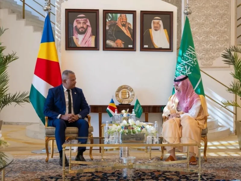 وزير الخارجية يلتقي نائب رئيس جمهورية سيشل