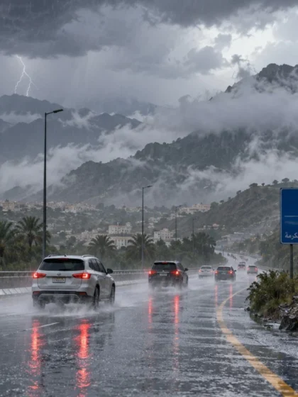 «الأرصاد» تحذر من أمطار رعدية غزيرة وسيول محتملة في خمس مناطق بالمملكة العربية السعودية