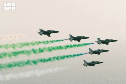 مناطق المملكة تتزين بعروض جوية وبحرية ومسيرات عسكرية