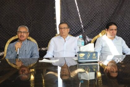 وزير الزراعة ومحافظ بني سويف يشاركان في اللقاء الجماهيري مع مزارعي وأهالي قرية افوة