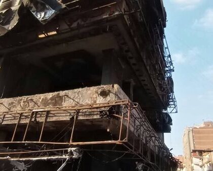 نقابة المهندسين بالقليوبية تقدم الدعم لمتضرري حريق بنها وتعين خبراء لمعاينة المنشآت