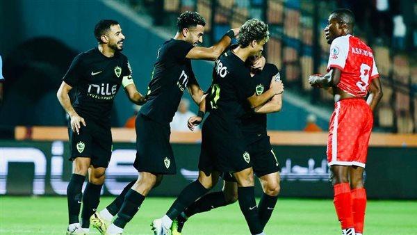 محمد شحاته يحتفي بتسجيل الهدف الأول للزمالك في شباك إس بورت بطل جيبوتي