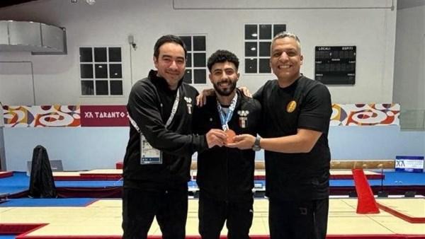 عمر العربي يتوج بالميدالية البرونزية في منافسات الجمباز بدورة البحر الأبيض المتوسط