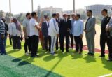 رئيس جامعة المنيا يجري جولة تفقدية للاطلاع على الاستعدادات الختامية لافتتاح المدينة الرياضية بالجامعة