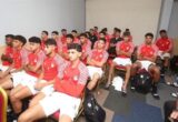 الجهاز الفني لمنتخب الشباب يقدم محاضرة تحفيزية للاعبين